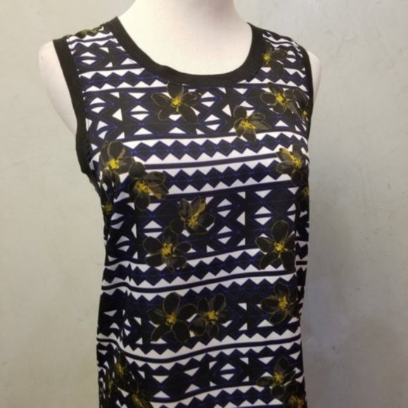 J.Crew retro print sleeveless top size S (40) - Picture 7 of 11